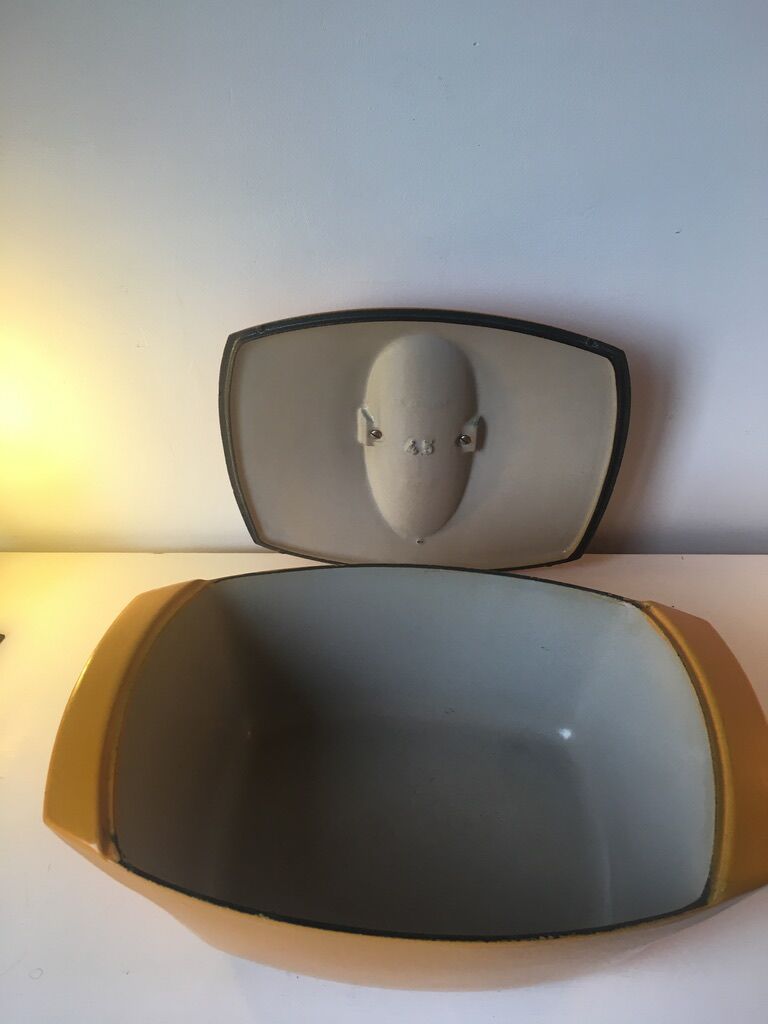 Cocotte orange Le Creuset "La Coquelle" by Raymond Loewy