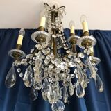 Crystal chandelier diamond cut 9 fires 1880