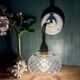 Applique coudée tulipe vintage en verre ciselé