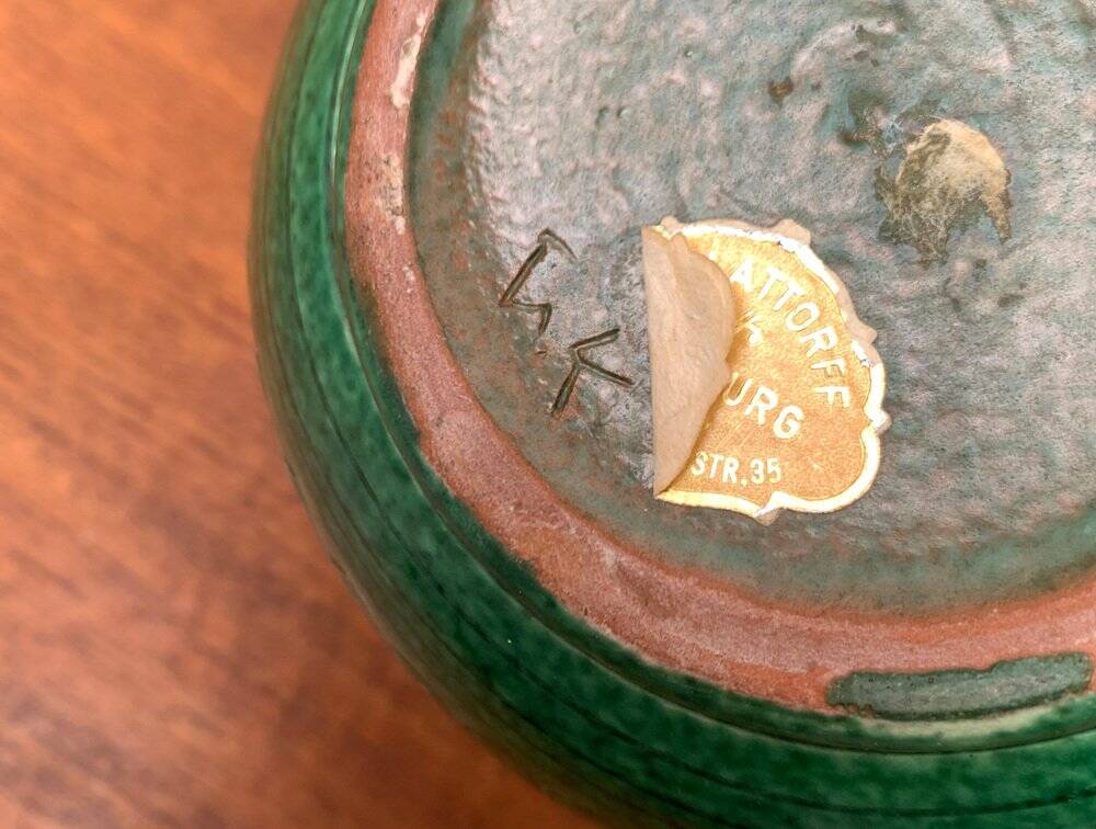 Mid-century German studio pottery vase by Wilhelm Kagel, Partenkirchen, 1960s.