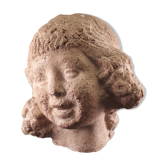 Buste statuette sculpture terre cuite style art déco 1930 petite fille