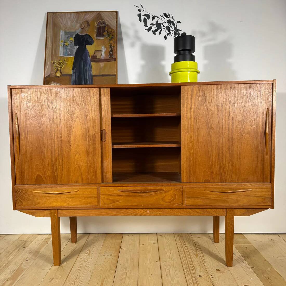 High mid-century modern teak sideboard – 1960s