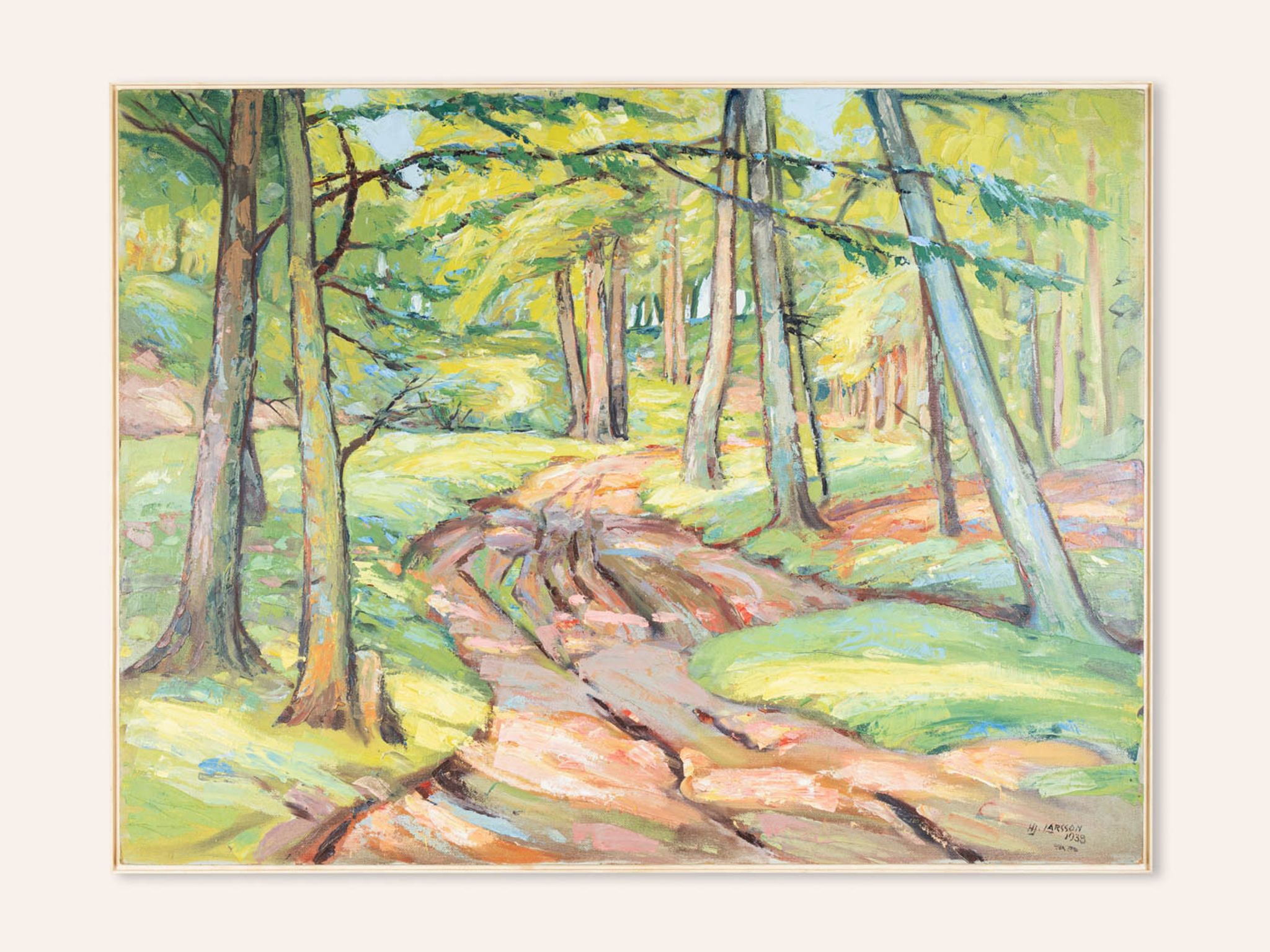 Woodland Walk, Oil on Plate, 124 x 95 cm
