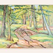 Woodland Walk, Oil on Plate, 124 x 95 cm