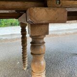 Louis Philippe XVIII century extendable round dining table, renovated, 200cm