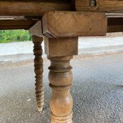 Louis Philippe XVIII century extendable round dining table, renovated, 200cm