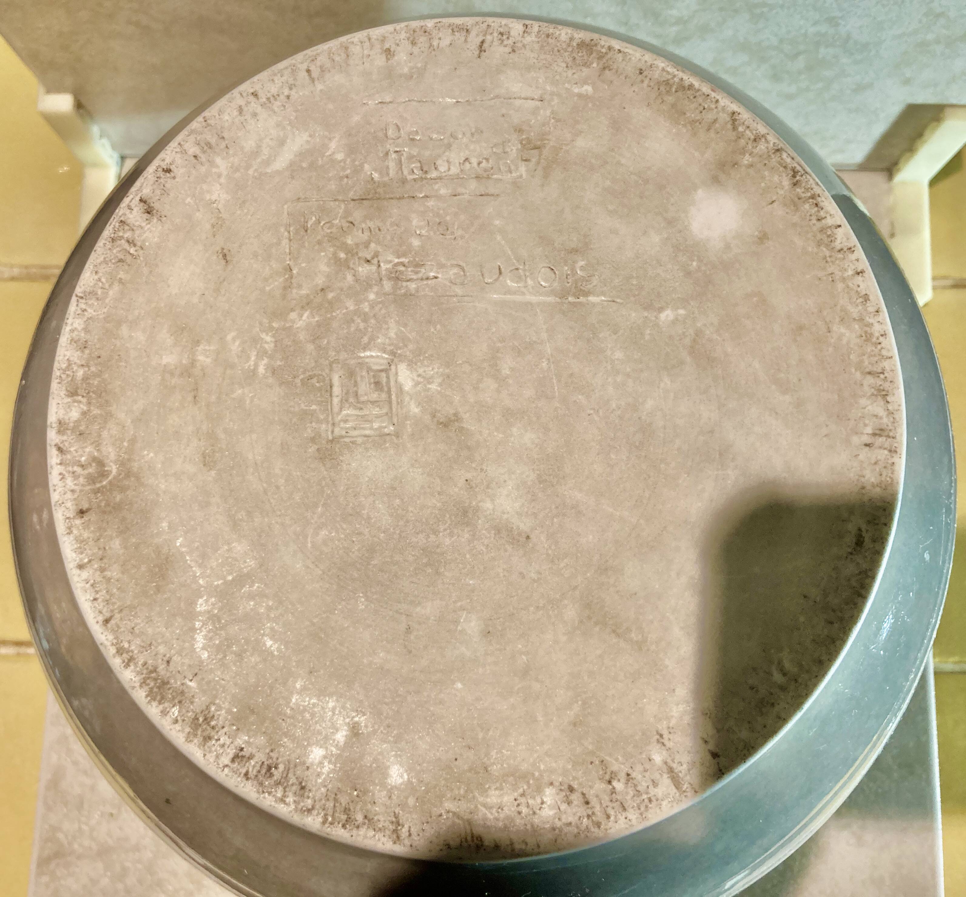 Large art deco ceramic vase by juliette mazaudois signed on the bottom