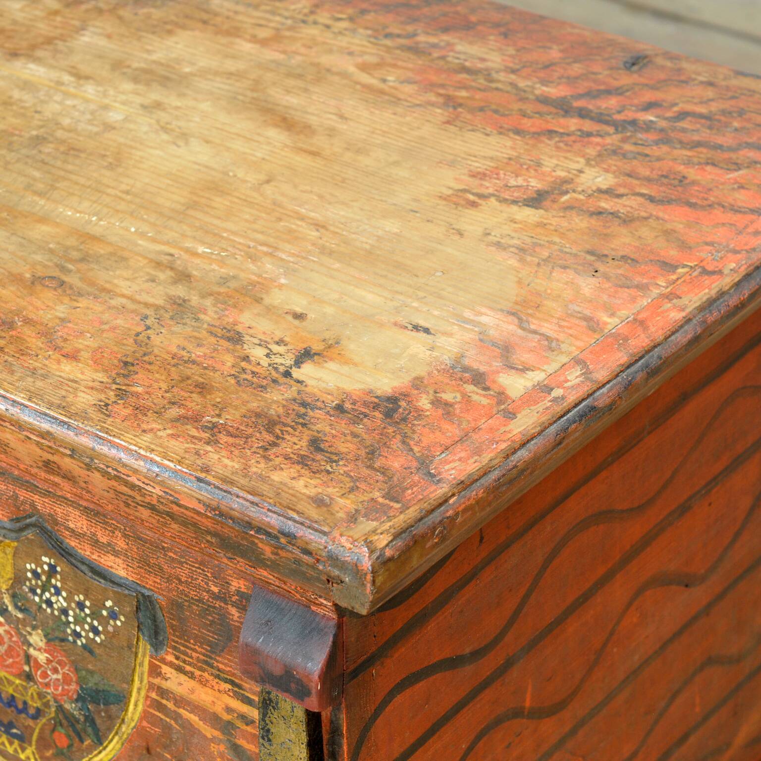 Folk art wedding chest, circa 1870