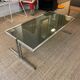 Table basse vintage chromée