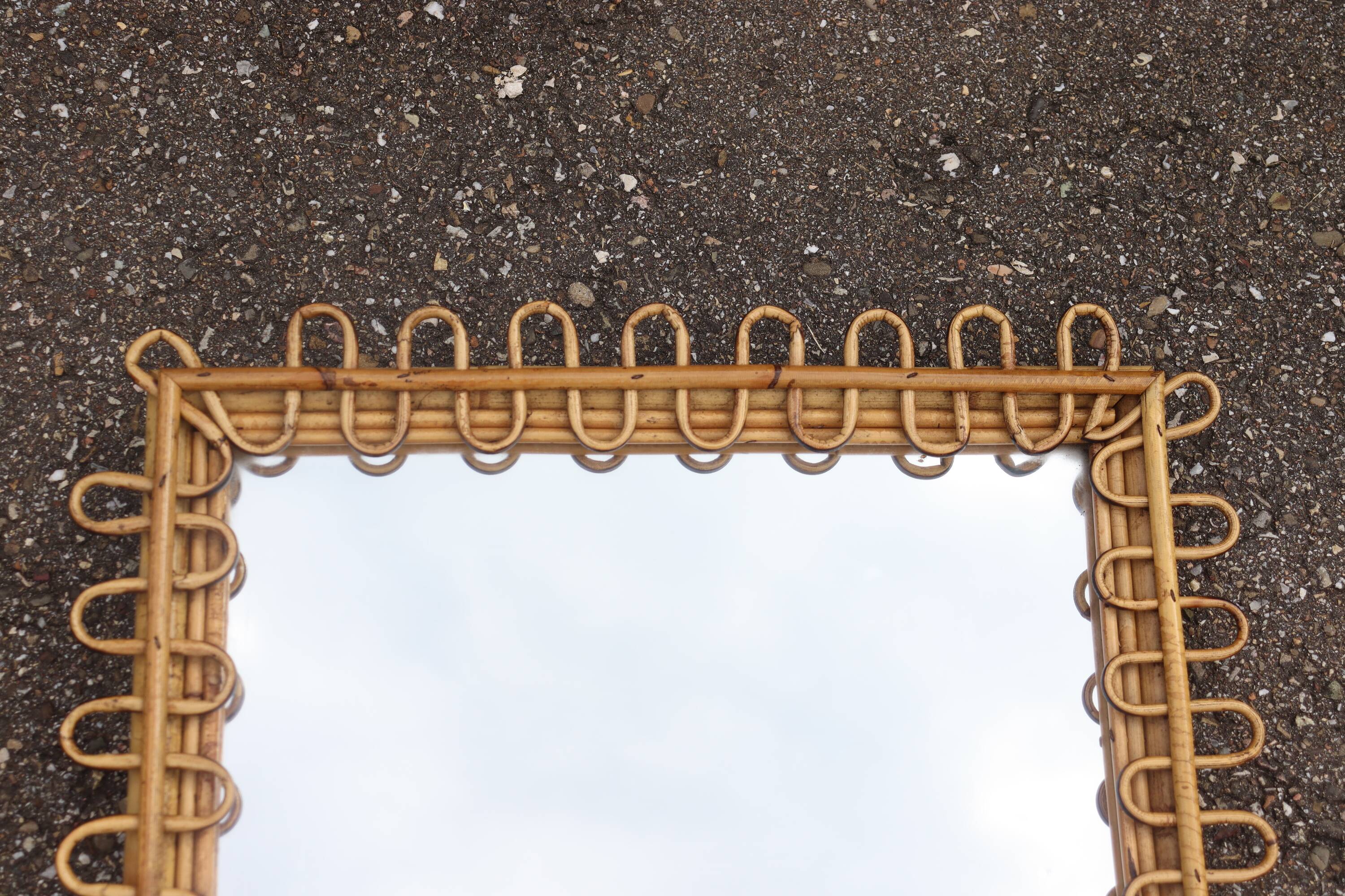 Rattan mirror design Italy