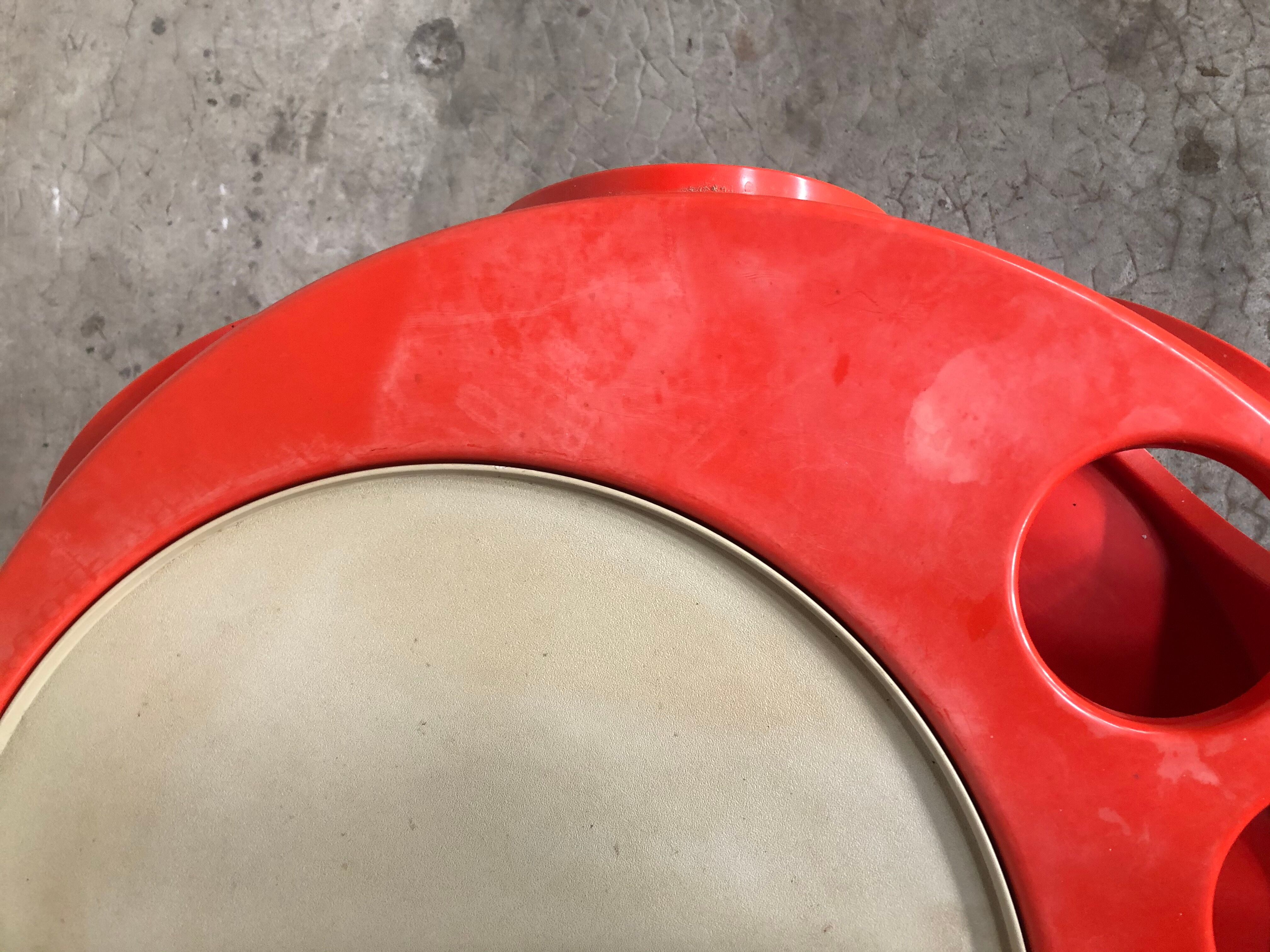 Orange rotobar coffee table design 60/70