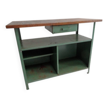 Banc de travail industriel vintage