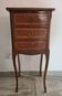 Vintage Italian Louis XV Style Side Table with 3 Drawers – Inlaid Wood & Br