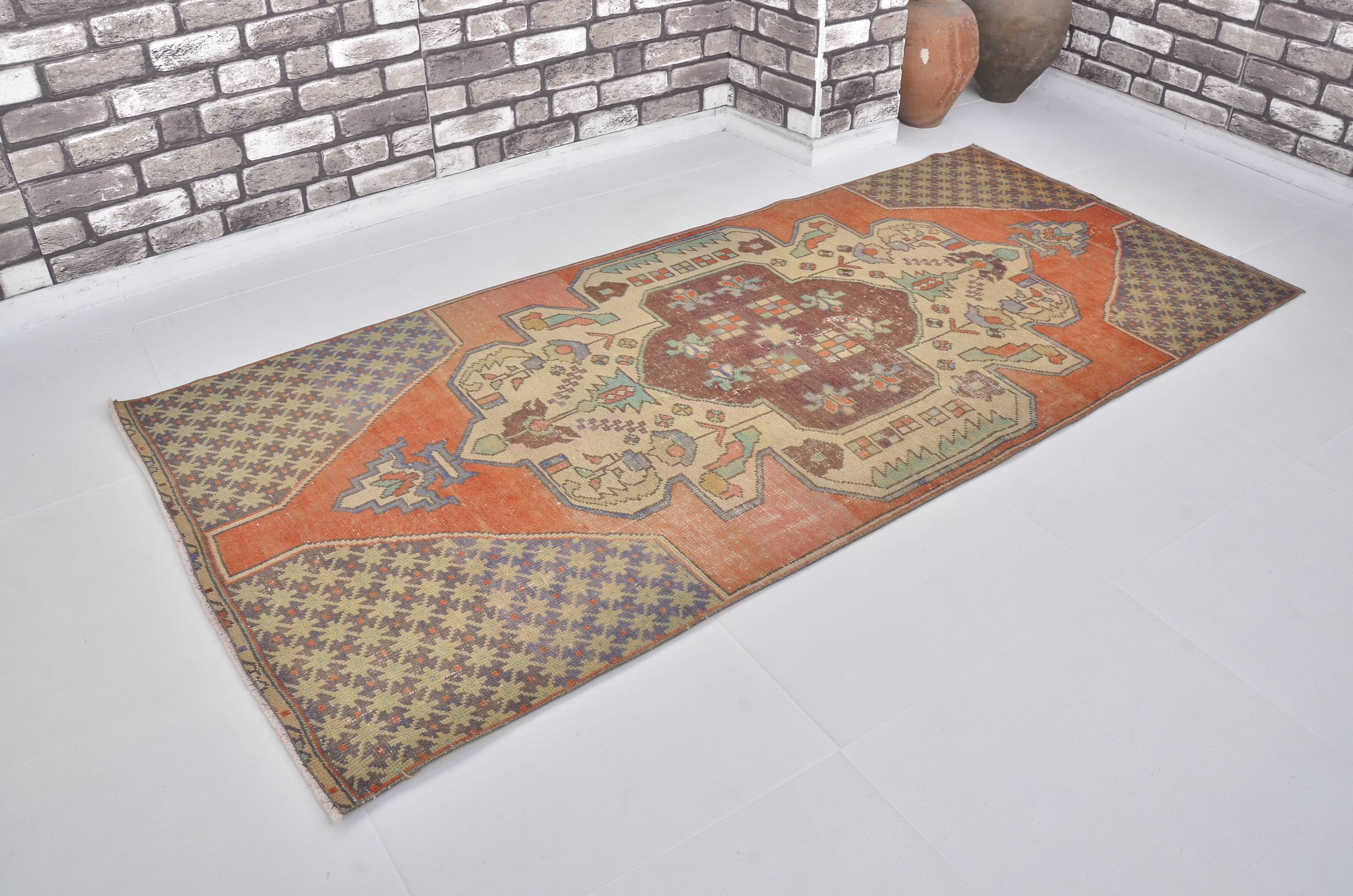 Orange & Brown Turkish Vintage Rug sku 2576