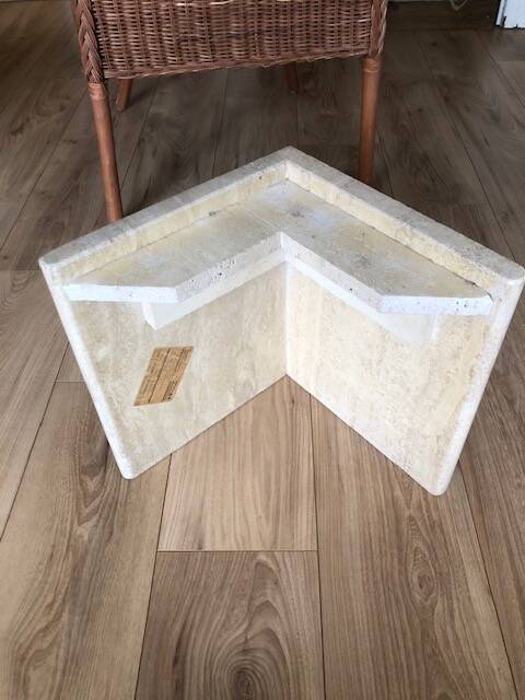 Travertine coffee table