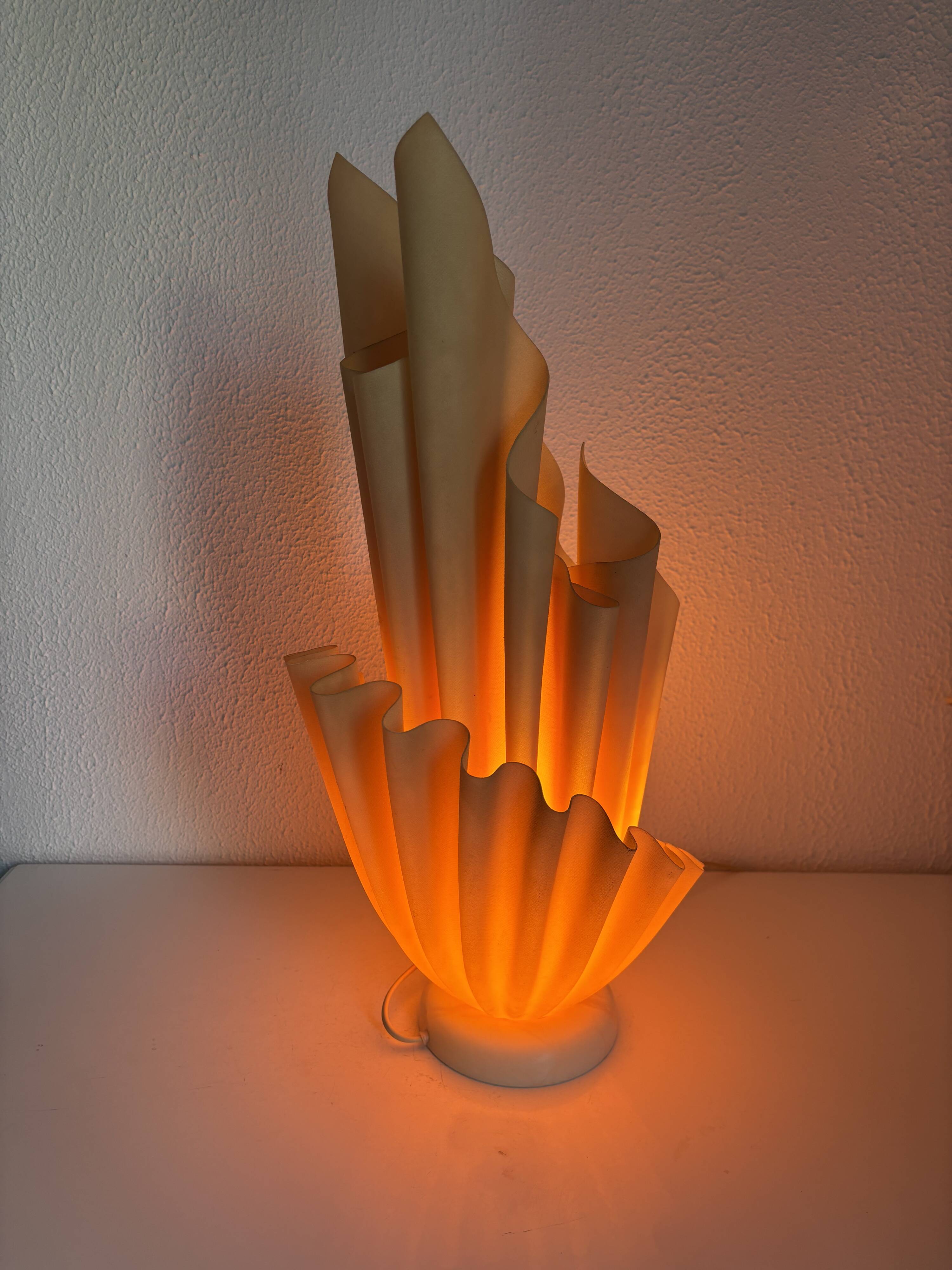 Lampe vintage 1970 Georgia Jacob modèle Corolle - 51 cm