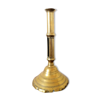 Brass push candle holder, nineteenth century