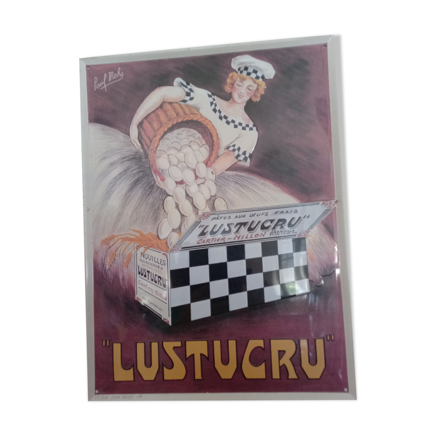 Metal plate "Lustucru"