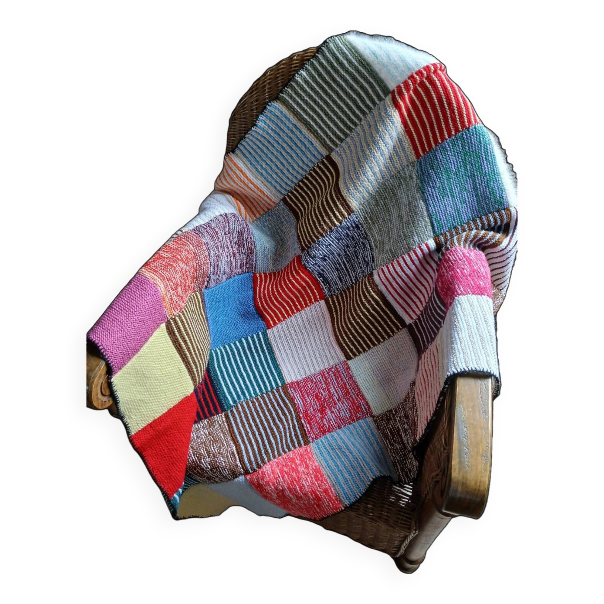 Wool patchwork blanket