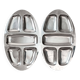 Set de 2 grands plats en inox 18/10, Vers 1970