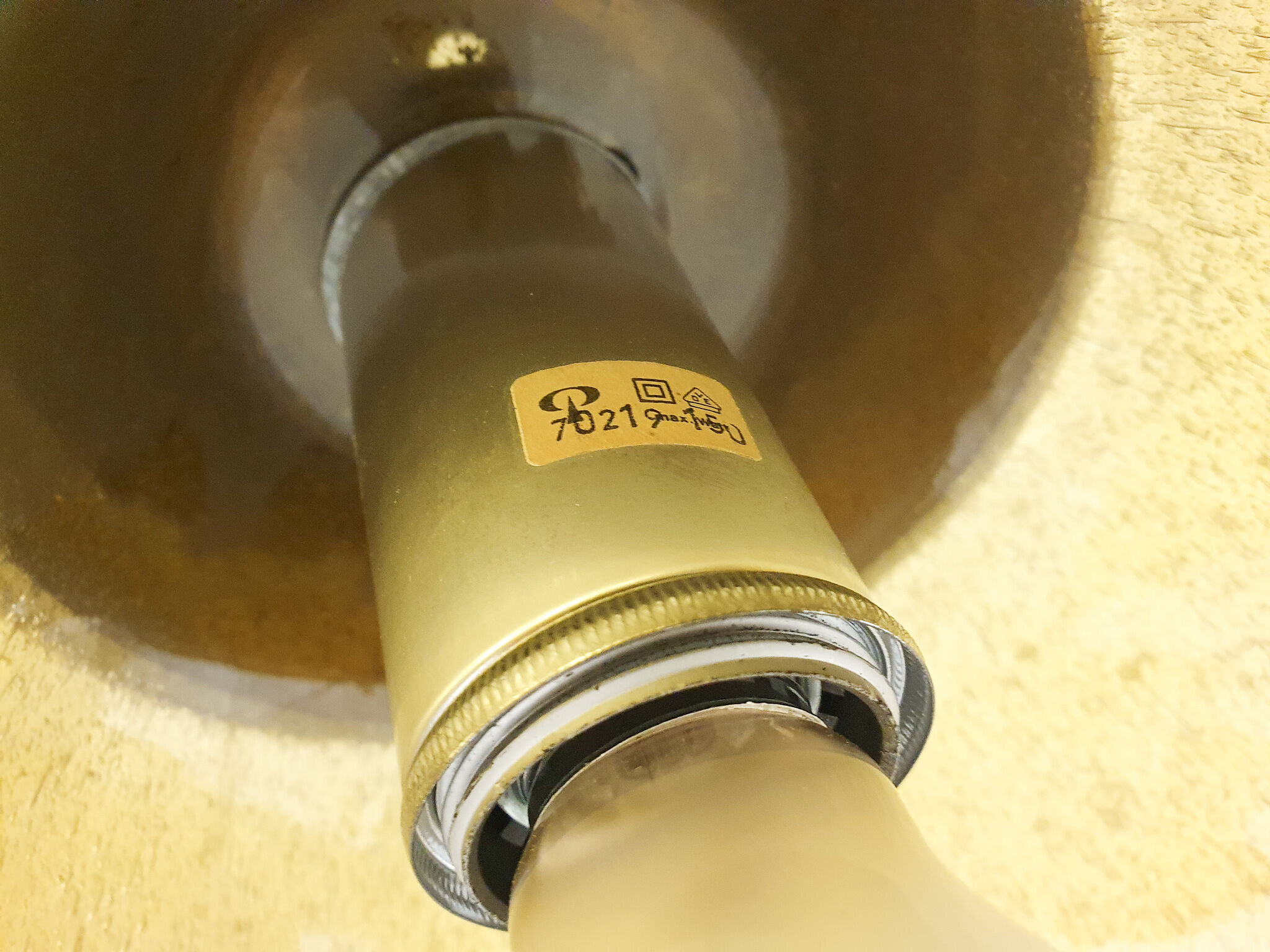 Brown bubble glass pendant light by Peill and Putzler, Germany 1960's