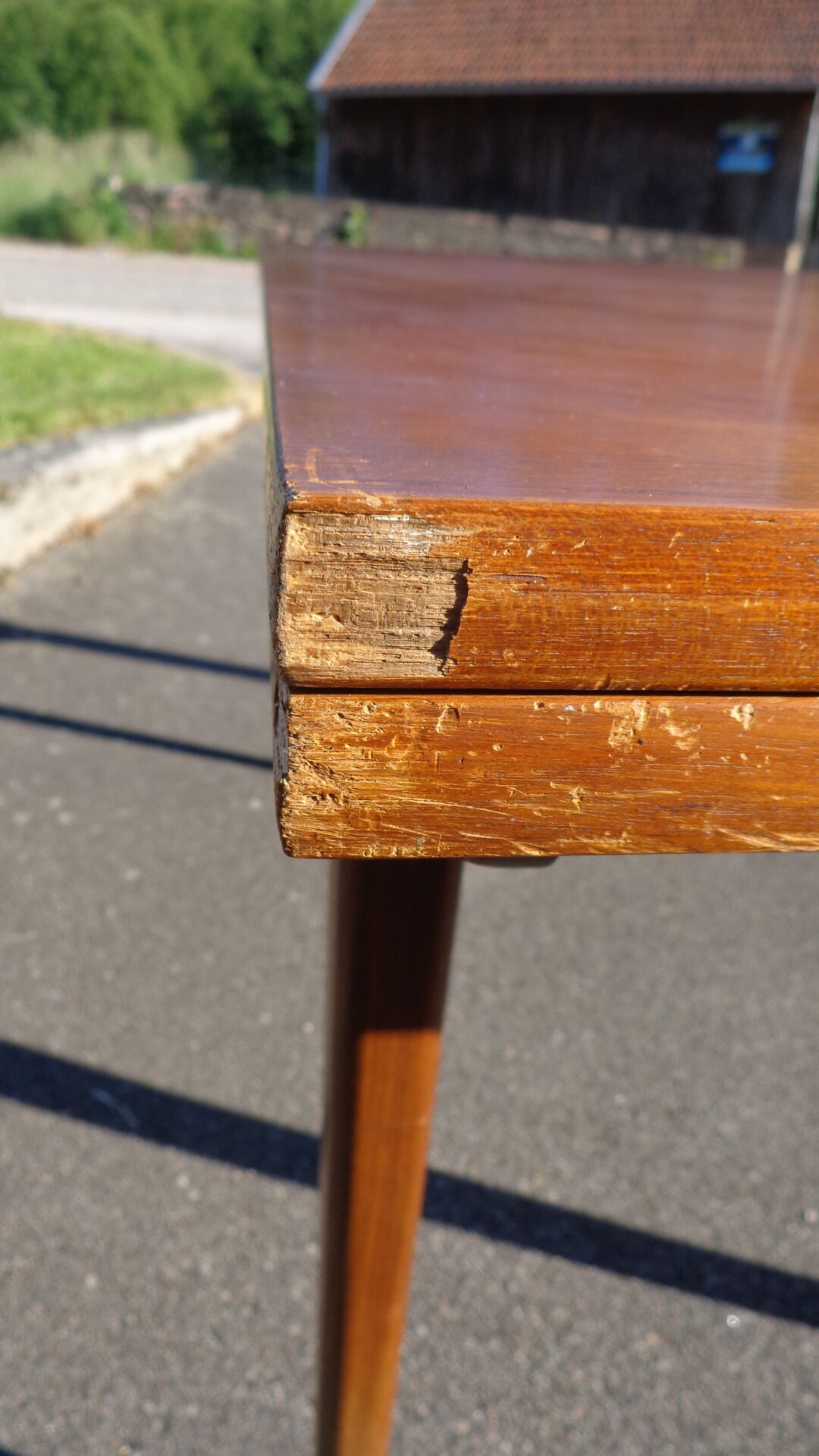 Vintage veneer table