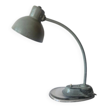 Industrial Desk Lamp Bauhaus, Marianne Brandt, Kandem, Glass Base, 1930s