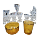 Bol et verre vintage ambrés