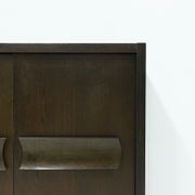 Bar belge brutaliste en chêne teinté brun foncé, années 1970