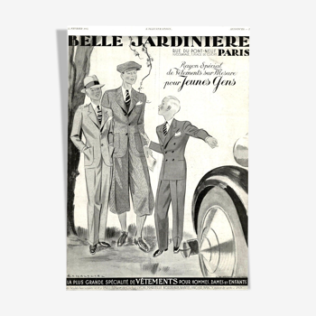 Affiche vintage années 30 Belle Jardiniere 30x40cm sans cadre