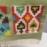 Wall hung wool rug in many colors (Can easily be made into a floor rug)