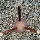 Tripod stool top all wood