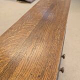 Oak console shelf on foot