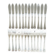 Christofle silver-plated fish cutlery (24 pieces)