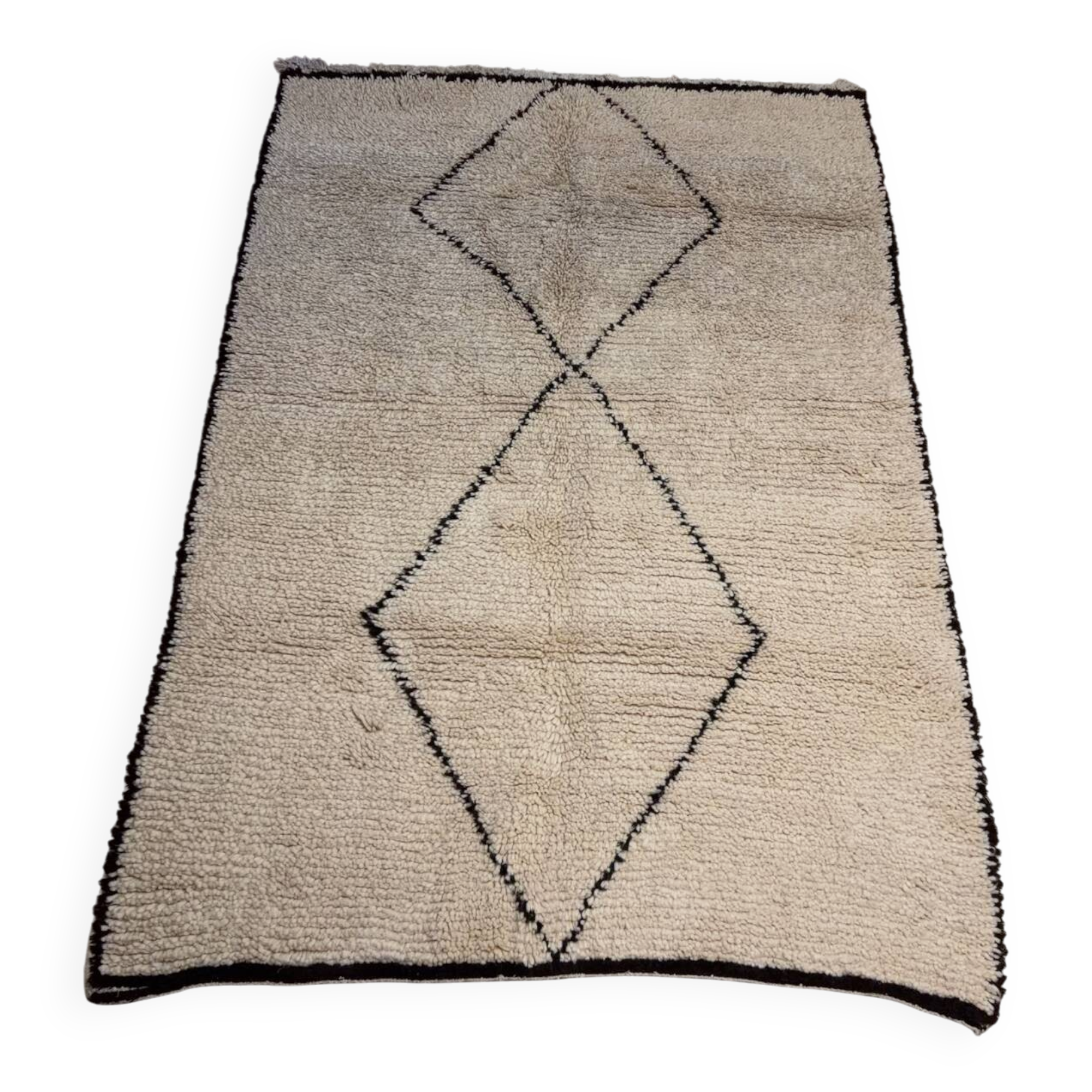 Authentic Beni Ouarain rug – thick wool, long pile