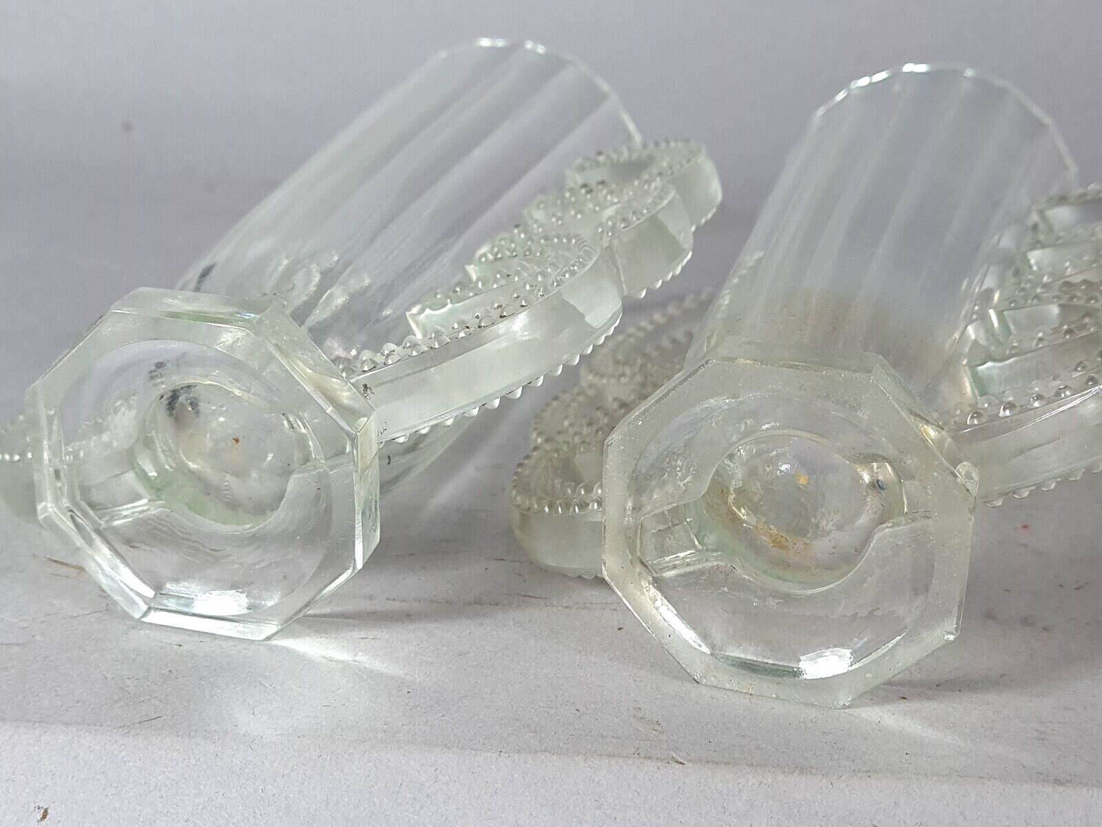 Pair of Art-deco glass vases signed Verlis. Good condition.