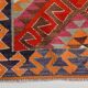 3x12 Kilim Red & Purple  Runner Rug, 102x355Cm