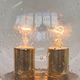 XXL Art Glass and Brass Ceiling Light, flushmount by Kamenicky Senov - 10pcs