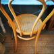 Lot trois chaise bistrot vintage miel de roseau cannage