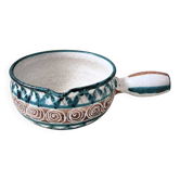 Ceramic caquelon by R. Picault with spiral decoration.