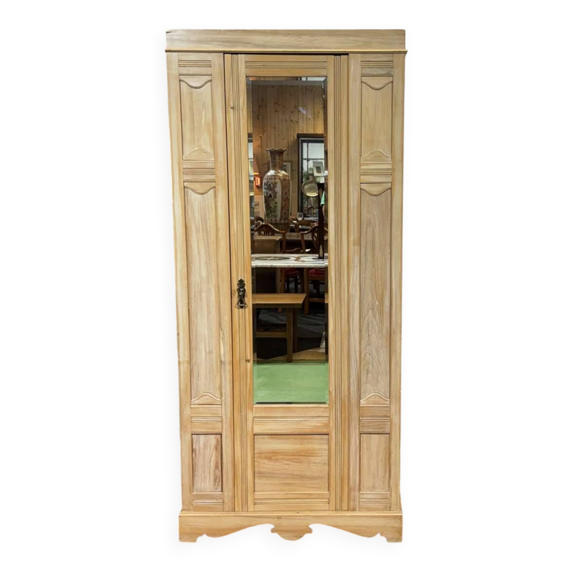 1950s English maple wardrobe