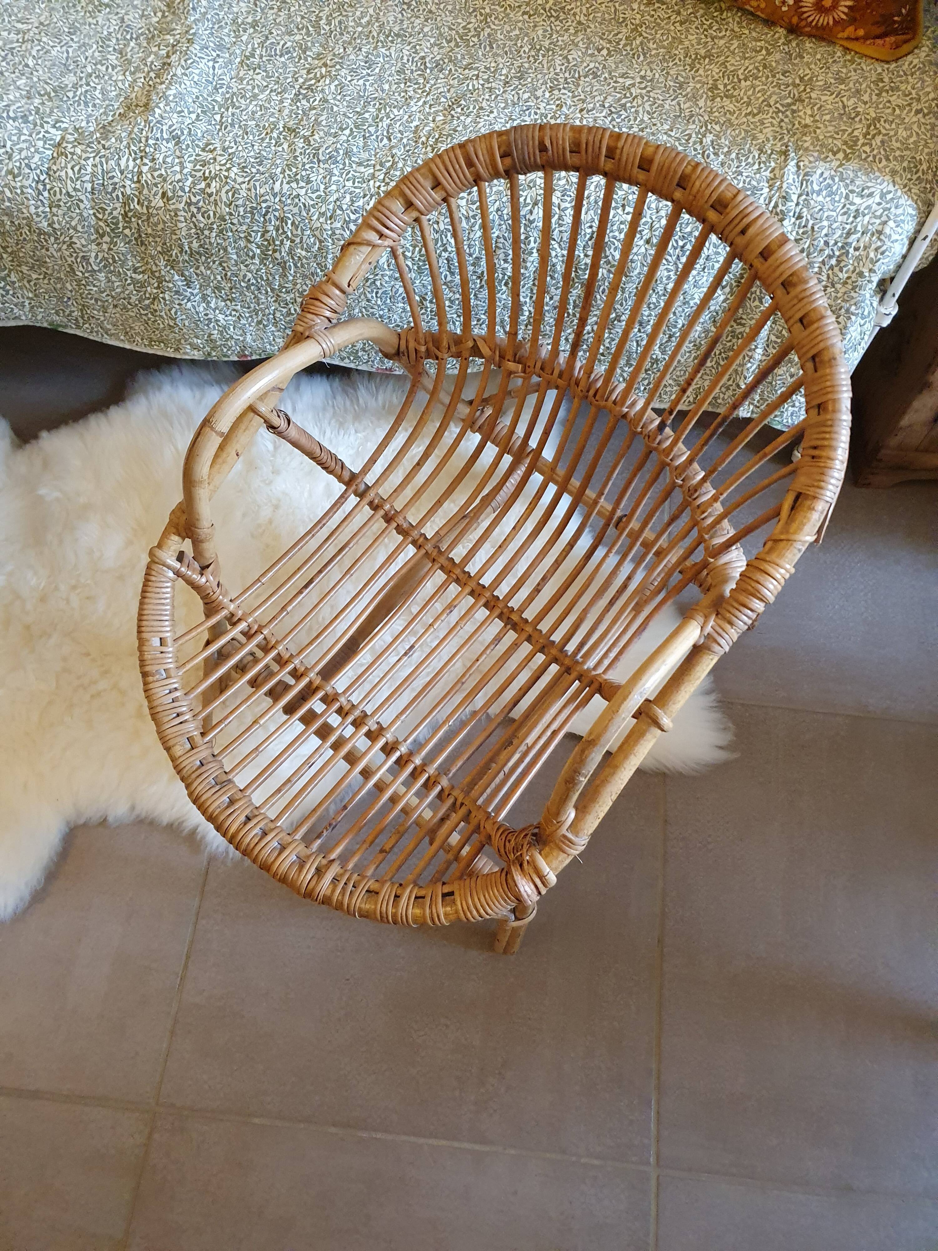 Child rattan chair