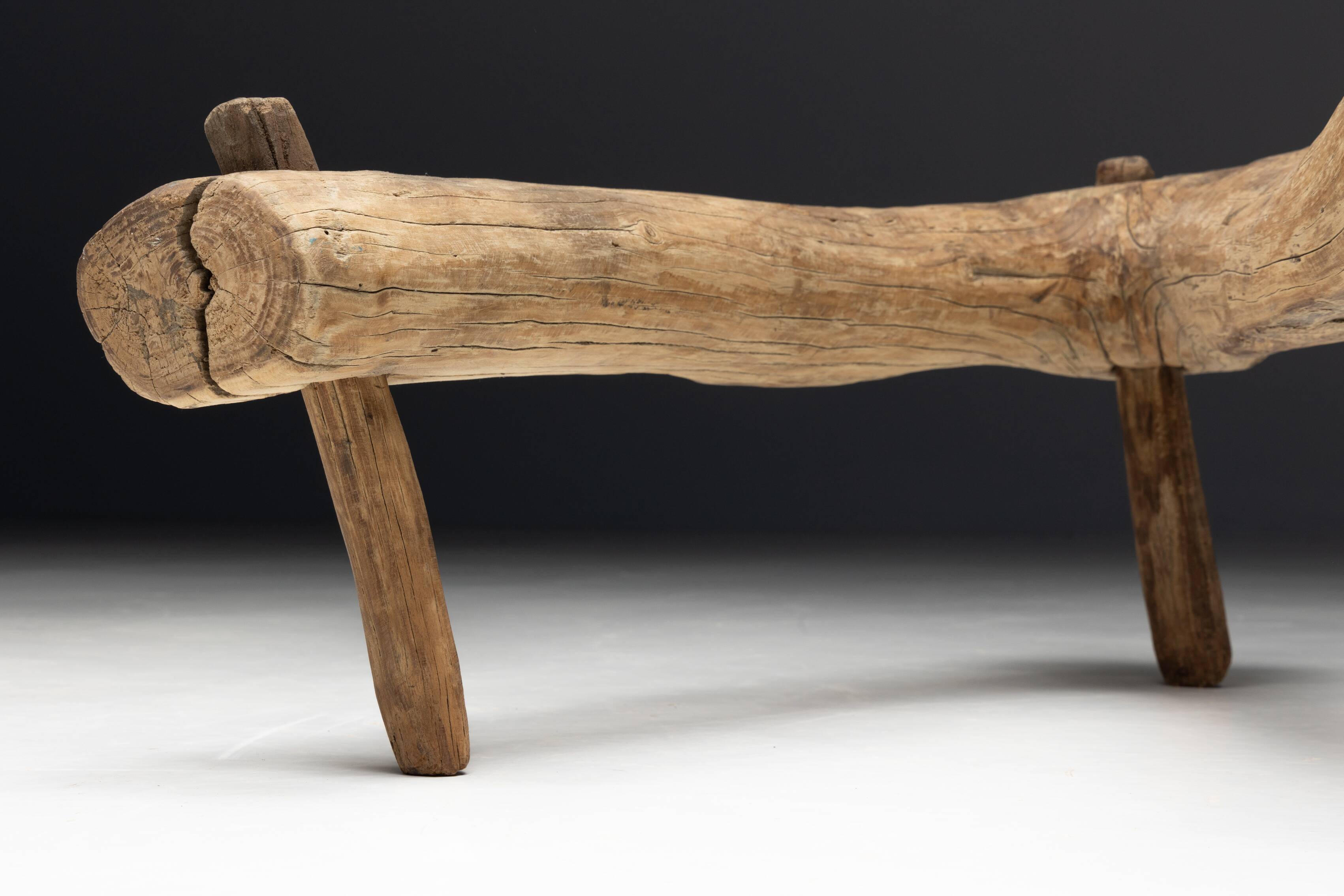 Wabi Sabi Primitive Tripod Stool, France, 18th Century