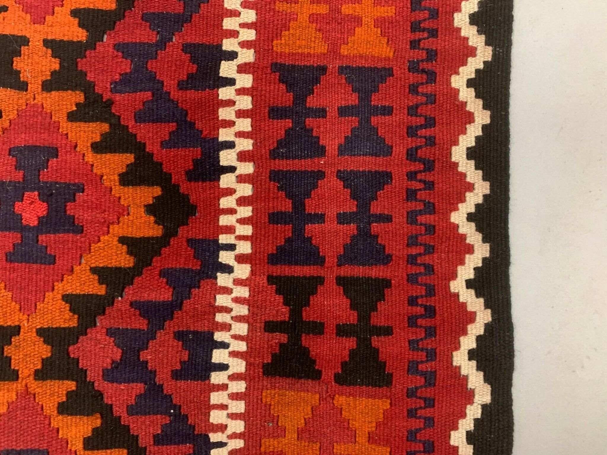 Afghan narrow Kilim Runner 384x94 cm, shabby chic, vintage decor kelim rug