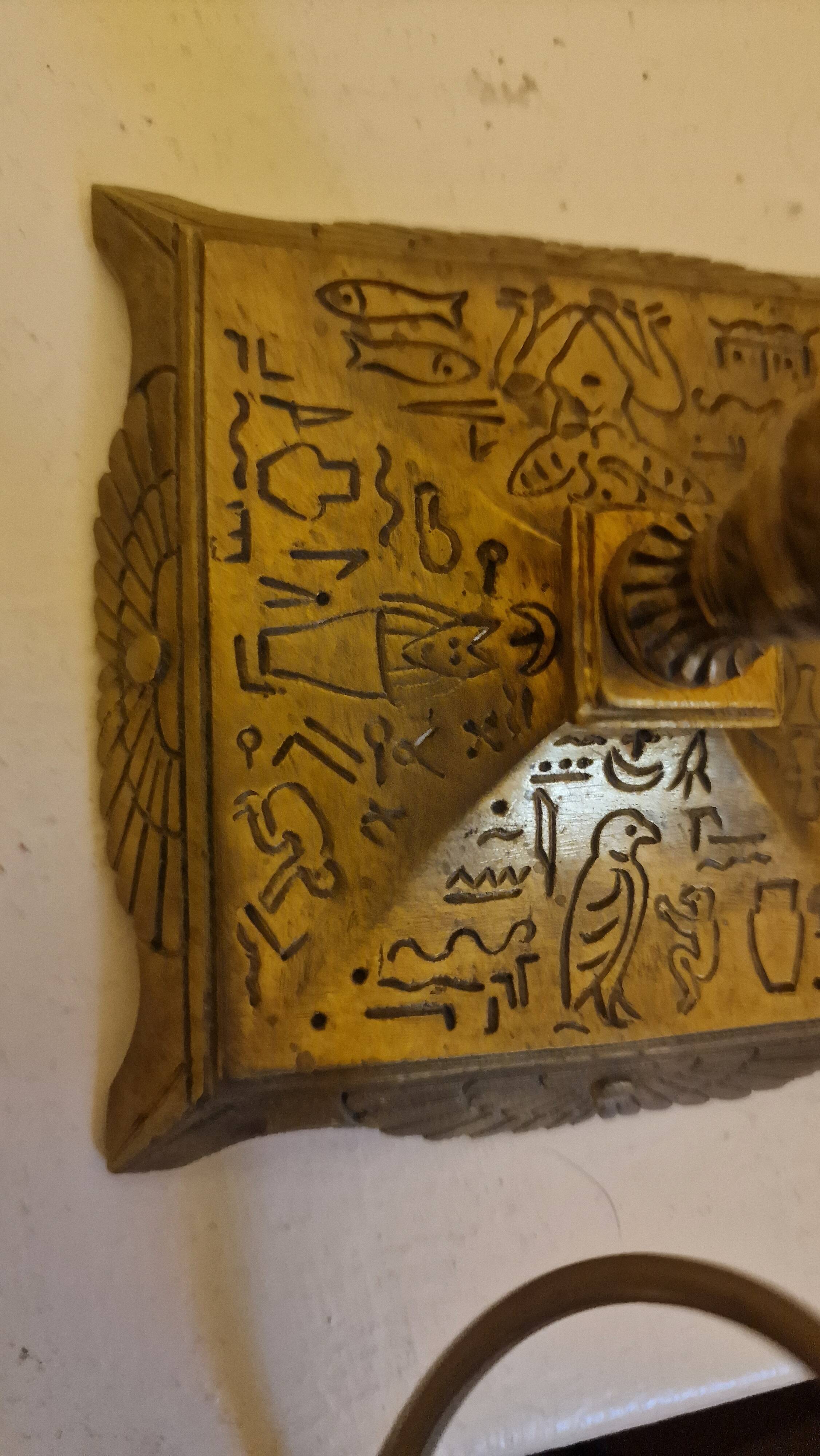 Paire de lampes vintage style Égyptien en laiton – Design pharaon,