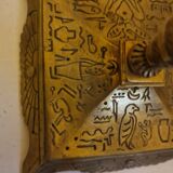 Paire de lampes vintage style Égyptien en laiton – Design pharaon,