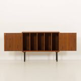 Danish mid century vinyl record cabinet in teak, 1970s