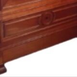 Bonnetière wardrobe in solid cherry wood Louis Philippe style with mirror