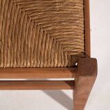 Chaise en bois et rotin, c.1920