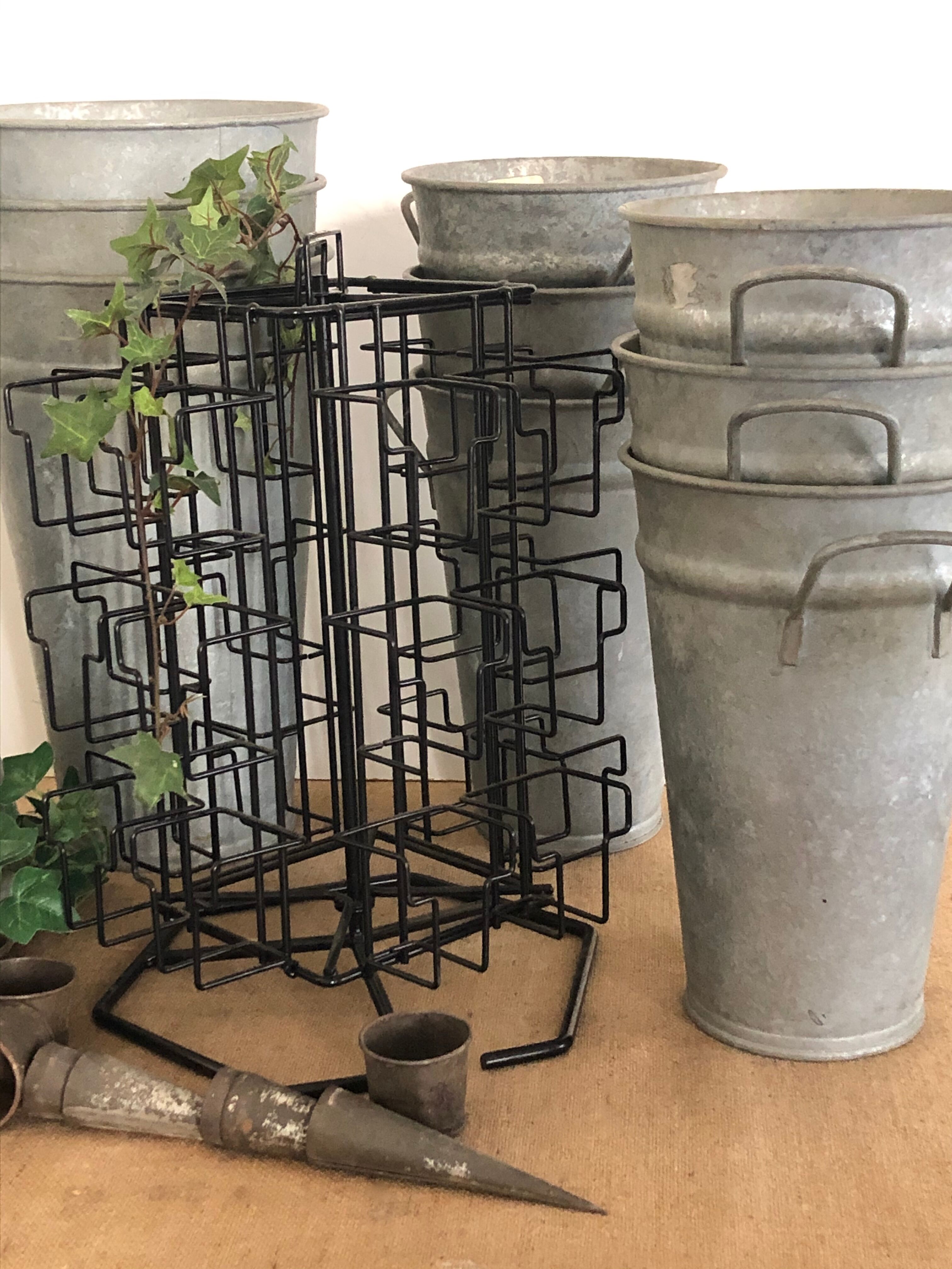 Large zinc florist pot